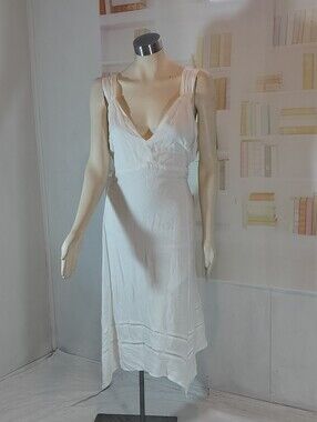 & Other Stories White Midi Slip Dress